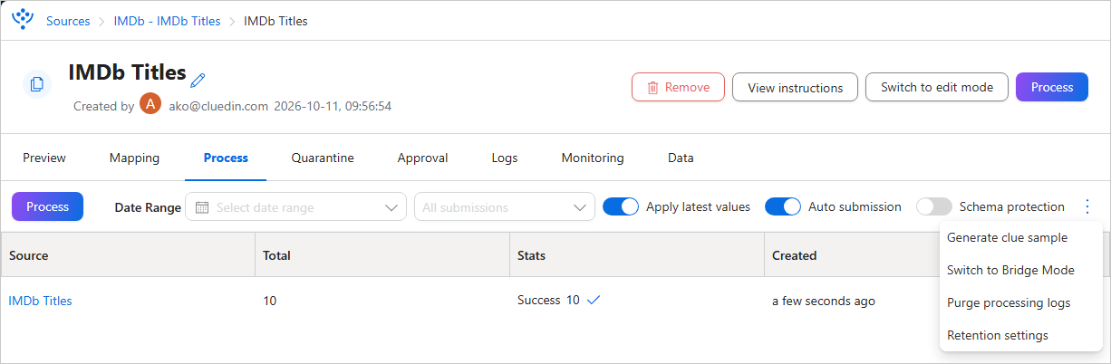 Ingestion Endpoint Bridge Mode